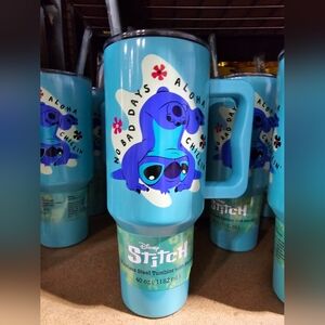 NEW Disney Stitch stainless steel tumbler with handle 40 oz